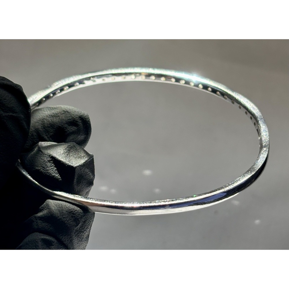 Sterling Silver & CZ QVC Ephinany Bangle Bracelet - Picture 7 of 14